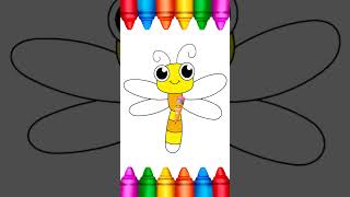 Mewarnai Capung #shorts #youtubeshorts #viral #coloring