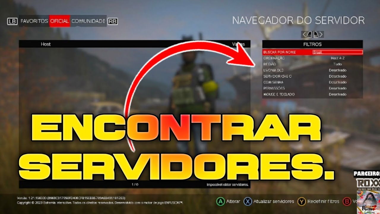 COMO ENCONTRAR SERVIDORES PARA JOGAR NO DAYZ (Xbox one e Ps4) YouTube