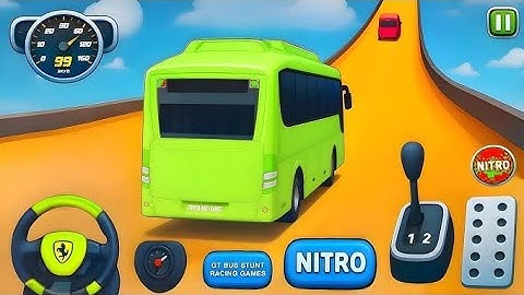 Crazy Bus Mega Ramp Impossible Racing - Bus Stunts Racing - Bus Simulator 3D - Android Gameplay