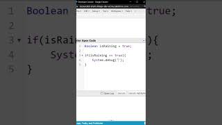 If Else In Apex #saleforce #coding #apex #trailhead