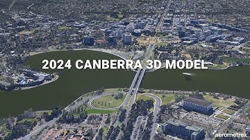 Video Flythrough of Canberra 3D Mesh Model created by Aerometrex and captured in 2024