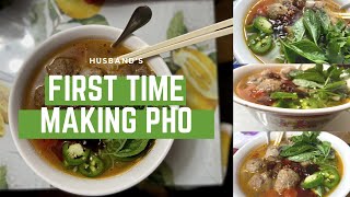 How to make pho in 3 minutes || HUSBAND FIRST TIME MAKING PHO 🍲 🤦‍♀️ screenshot 5