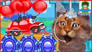 Котик мурчик играет в красную машинку Вилли car wheely Котик мурчик играет в красную машинку Вилли car wheely