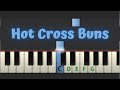 Easy piano tutorial hot cross buns with free sheet music