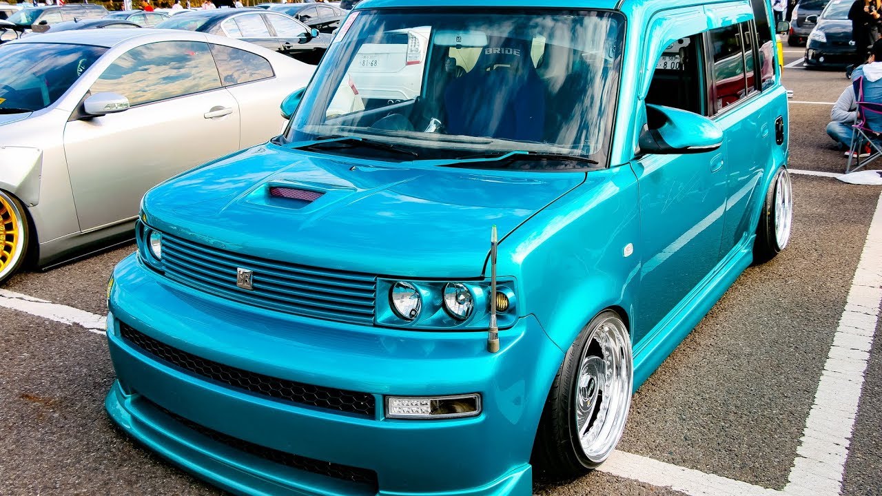 4K)TOYOTA bB Modified トヨタbBカスタム - LOWFEST 2018 - YouTube