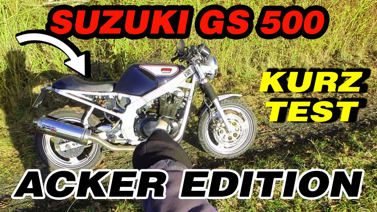 SUZUKI GS 500 Acker Edition - GPR Sportauspuff - Insta 360 Go im Helm - Heidenau K 66 - Kurztest