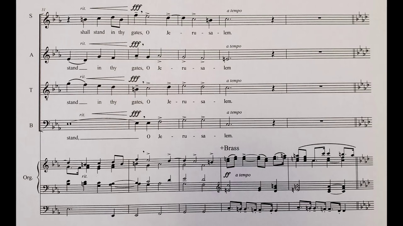 I Was Glad - Parry - Alto