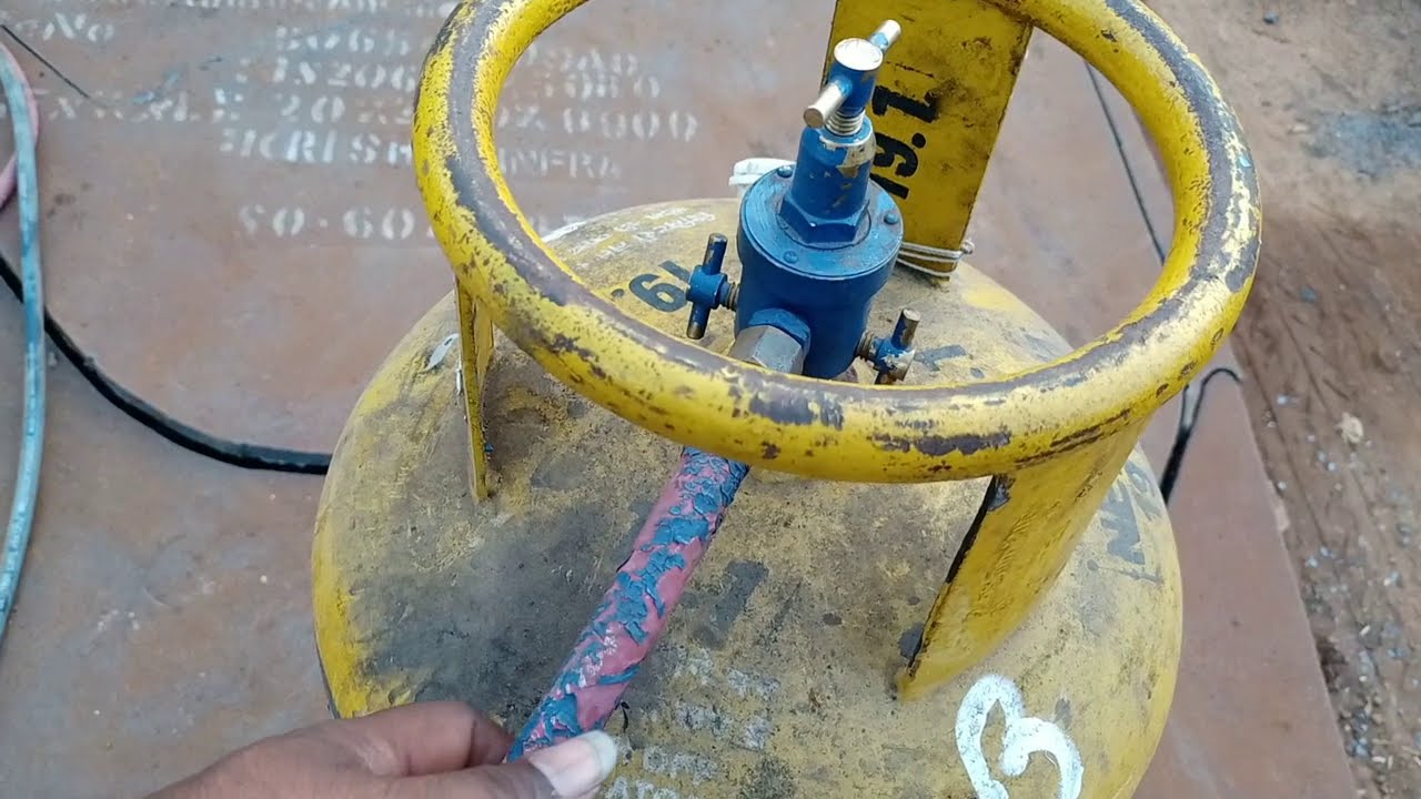 how to use cutting torch in telugu, gas cutting torch,  gas cylinder for plate cutting