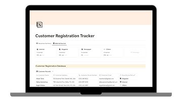 Customer Registration Tracker | How to track customer registrations in @Notion in mins