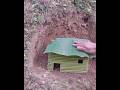 Building Beautiful Waterfalls And Smallest House On Steep Land