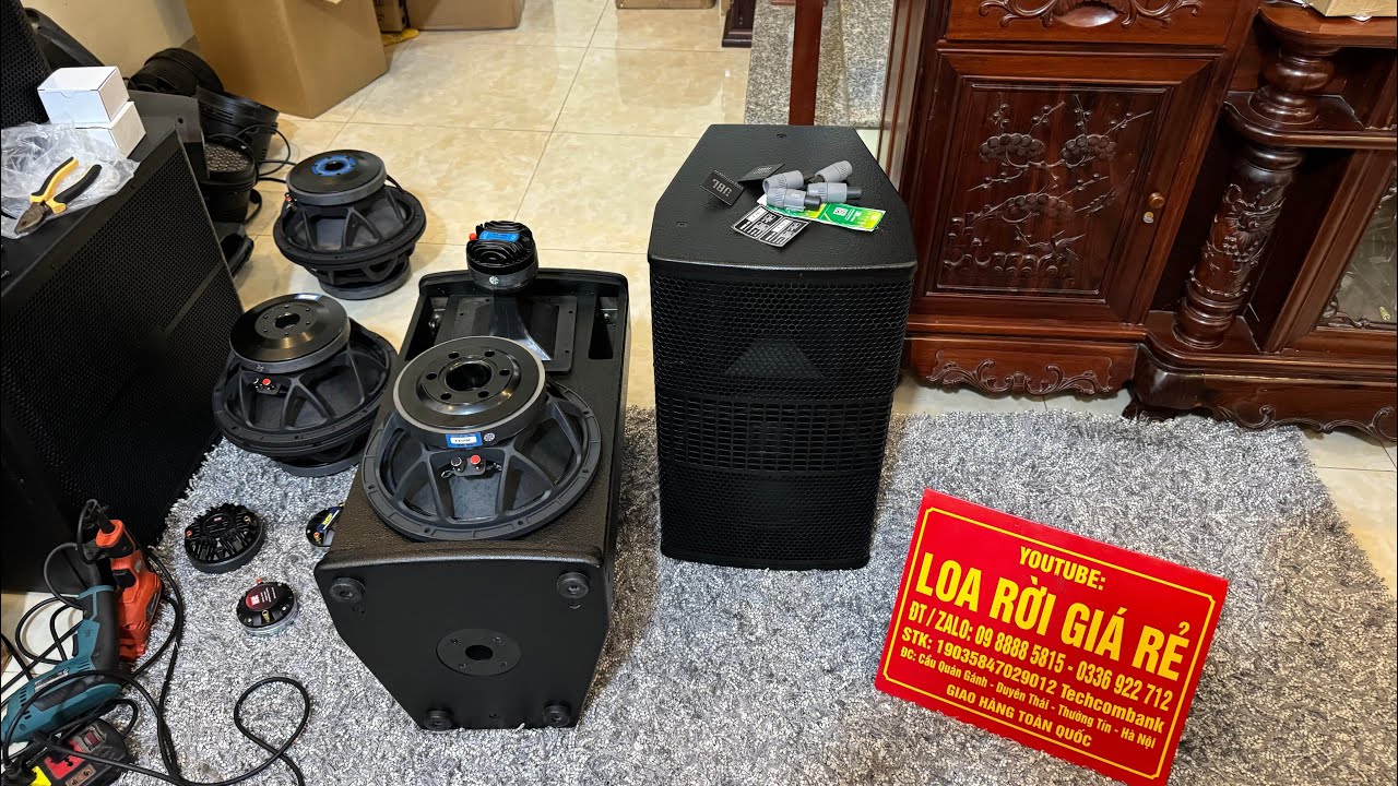 [HOT] Dựng Loa Full 30 JBL, turbo sonic J6012/2 coil 86 + treble 450, tiếng quá hay, Zalo 0988885815