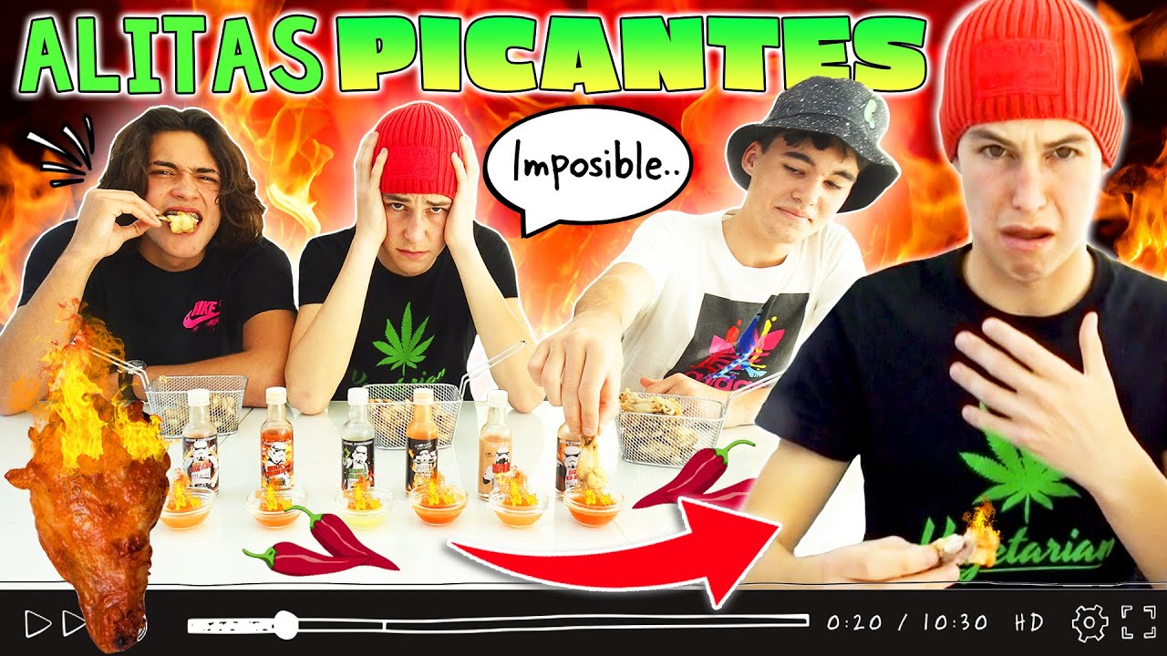 ¡¡Si fallas, COMES!! 🔥 COMEMOS las ALITAS más PICANTES del MUNDO 🍗 🌶  Lo pasamos mal... 🥵