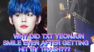 Kpop Update Txt Member Yeonjun Was Hit By Trash While On Stage