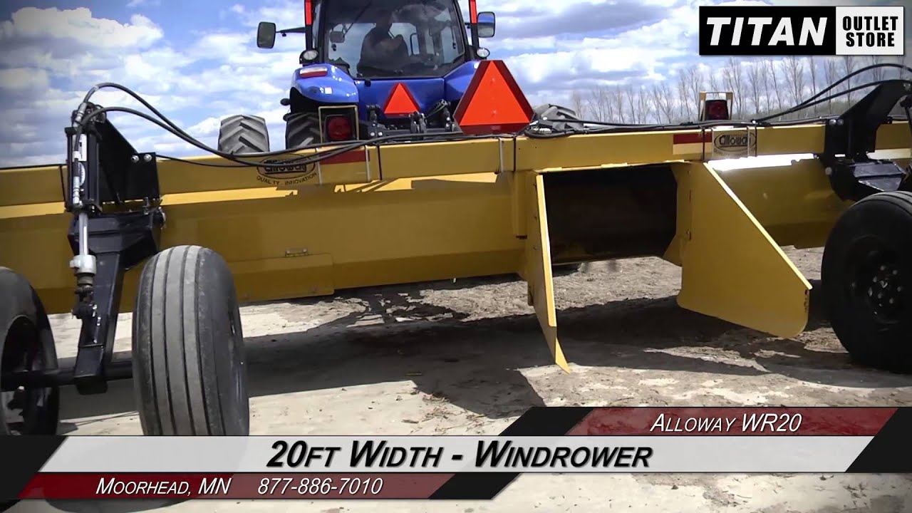 Alloway WR20' Windrower, 1000 pto Flail Mower Sold on ELS! YouTube