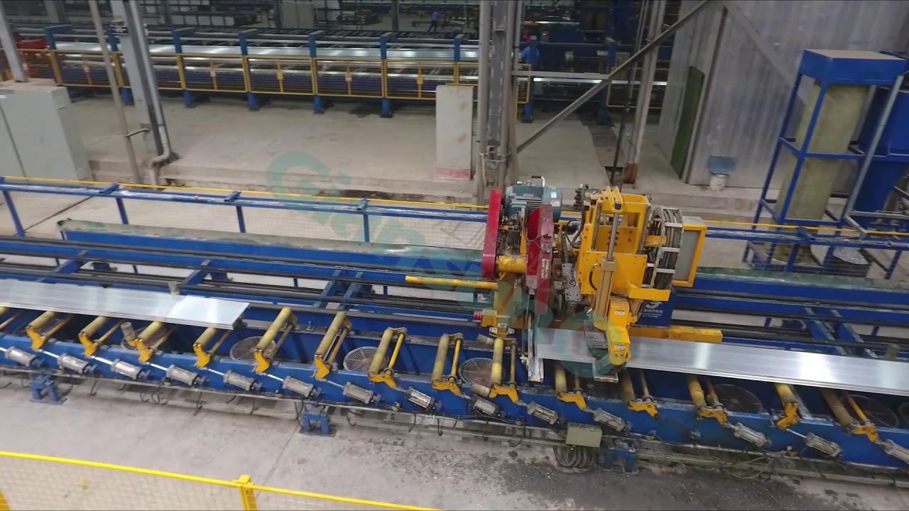 Giansun 55MN aluminium extrusion line. Yejing Extrusion press. YouTube