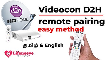 Videocon d2h remote pairing in English and Tamil, easy method