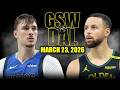 Golden State Warriors vs Dallas Mavericks Full Game Highlights – March 23, 2026 | NBA Season