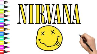 HOW TO DRAW NIRVANA LOGO