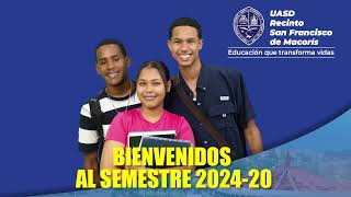 BIENVENIDA A LOS ESTUDIANTES PARA EL SEMESTRE 2024 20