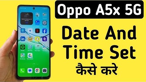 How to set time in Oppo A5x 5G