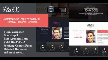 FlatX - Bootstrap Onepage Parallax Resume Template | Themeforest Website Templates and Themes