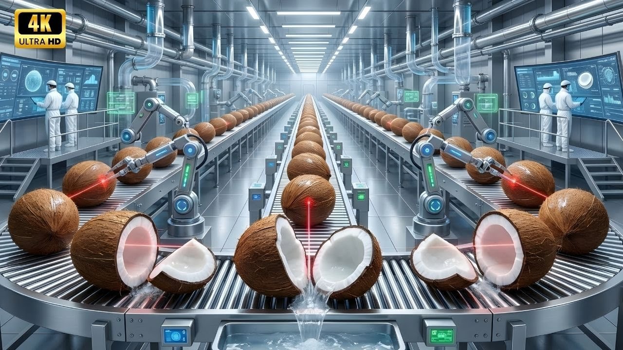 Coconut Api Transformation Inside a Modern Coconut Processing Factory: From Raw Coconuts to Pure ...