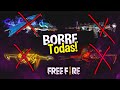 BORRE TODAS MIS SKIN DE ARMAS de FREE FIRE