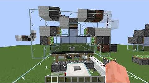 1 Wide Mini Triangle Piston Door! [Minecraft Java]