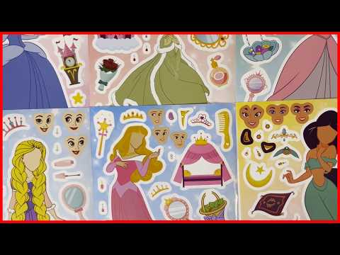 Disney Princess Sticker Scrapbook Fun | Sticker Crafting with Cinderella, Ariel & Belle