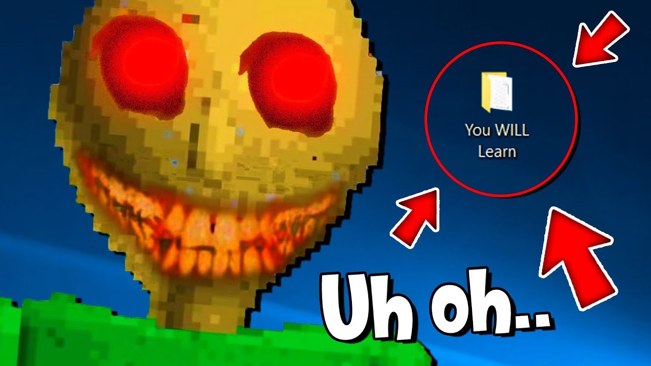 Weird file from Baldi appeared on my computer.. (Minecraft Baldi) - YouTube
