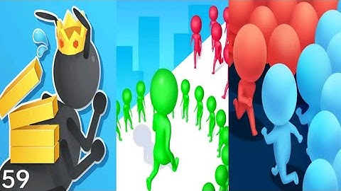 Tiny Run vs Circle Run 3D vs Count Master - Triple Gameplay 59 (Android/iOS).