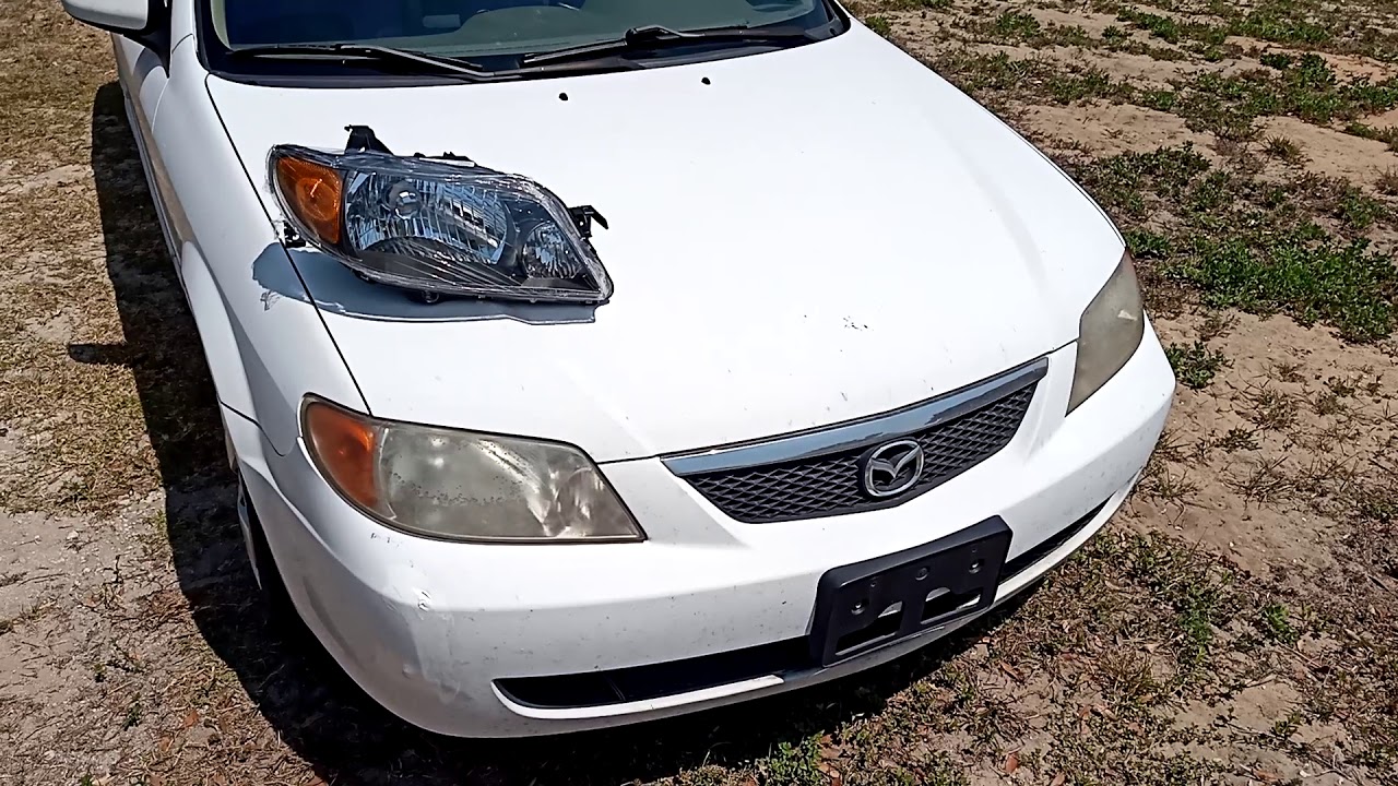 2002 Mazda Protege Headlight Assembly Replacement Youtube