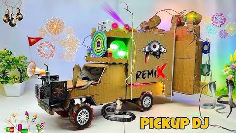 Mini Dj Truck loading At-New Home by cardboard making dj truck and sharpy light big dj setup loading
