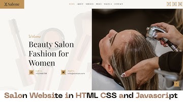 How to make a Beauty Salon Website in HTML CSS and Javascript | Source code