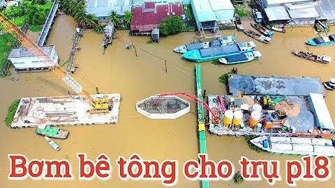 Cầu Rạch Miễu 2 / cận cảnh đổ bê tông bệ trụ neo P18 / trụ dây văng cầu rạch miễu 2