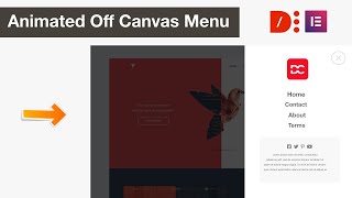 Animated Off Canvas Menu in Elementor Pro with Dynamic Content Plugin Wealth