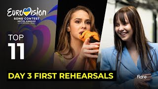 Eurovision 2023: First Rehearsals, Day 3 - My Top 11 (with Comments)