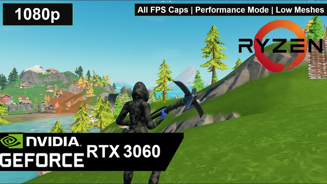 RTX 3060 + Ryzen 5 3600 Fortnite Season 8 All FPS Caps 1080p