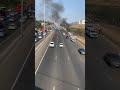 GAUTENG M1 NORTHBOUND TANKER OVER TURNED ONE CAR ON FIRE GAUTENG M1 NORTHBOUND TANKER OVER TURNED ONE CAR ON FIRE
