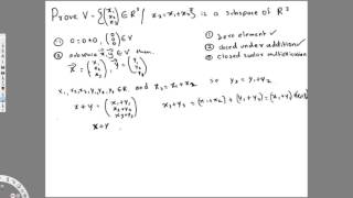 Prove V is a subspace of R^3 -  Linear Algebra