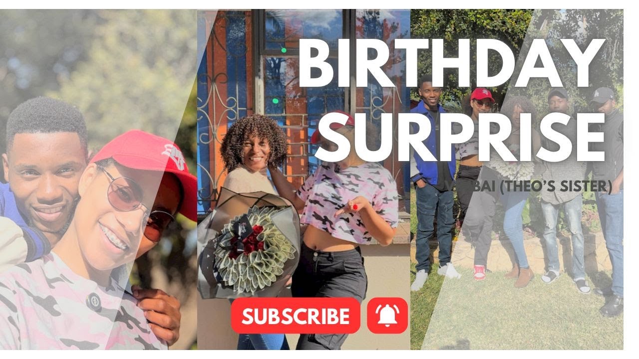 Surprised Theo's sister on her birthday.