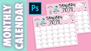 HOW TO DESIGN A MONTHLY CALENDAR IN PHOTOSHOP | BEGINNERS STEP BY STEP TUTORIAL