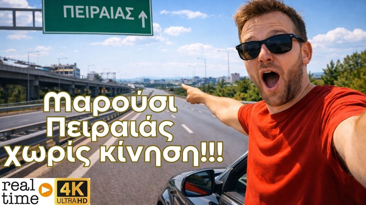 🇬🇷 Κηφισός Χωρίς Κίνηση 😱 | Μαρούσι → Πειραιάς Πύλη Ε7 🚗 (4K - Real Time)