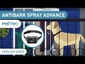 How does the Antibark Spray Trainer Advance from PetTec work?