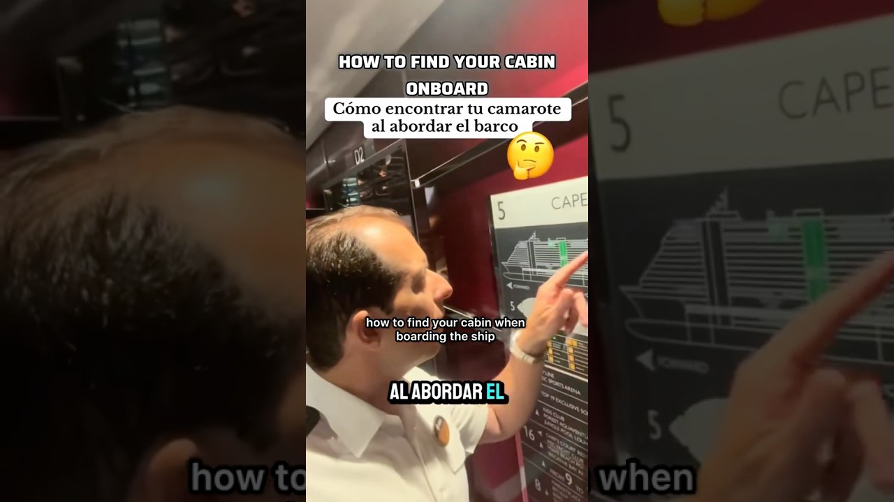 Cómo encontrar tu camarote en el crucero🚢 How to find your cabin onboard the cruise ship #cabin