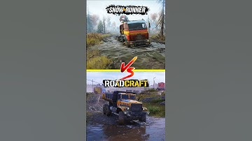 SnowRunner Vs RoadCraft #snowrunner #roadcraft #gaming #comparison #shorts