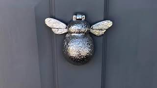 Bright Chrome Bumblebee Door Knocker