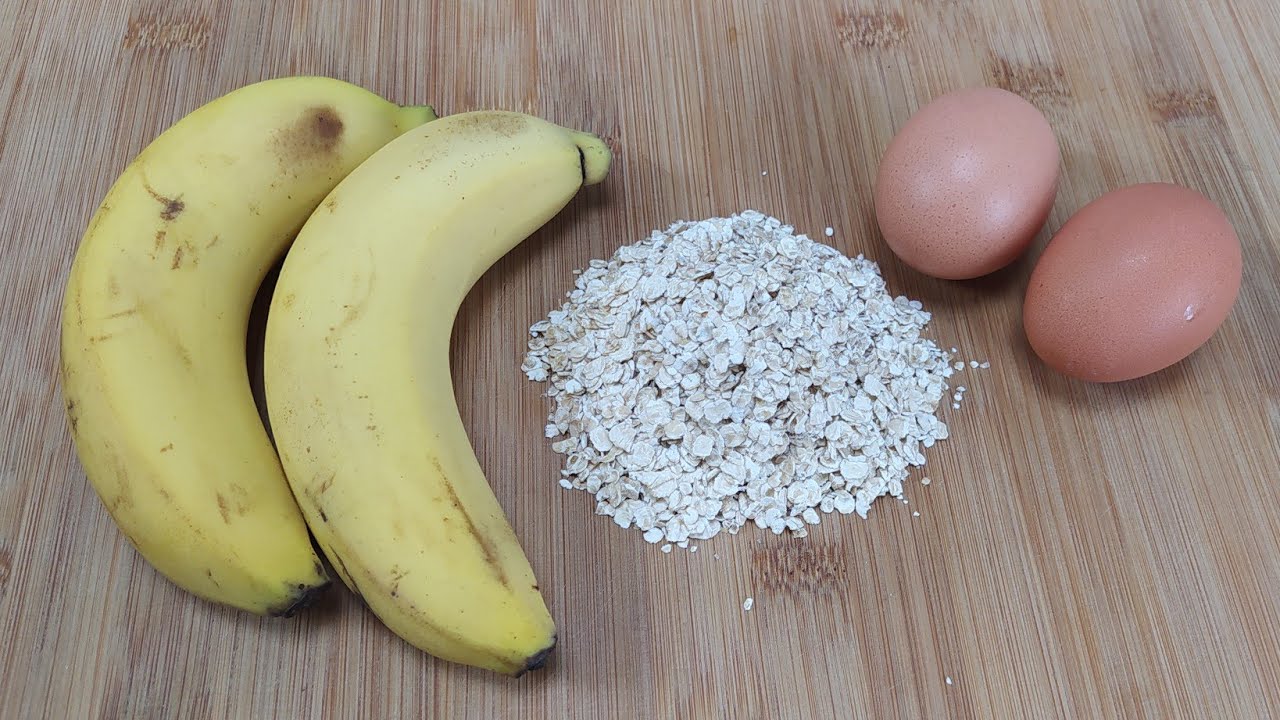SUBSTITUA PÃO POR AVEIA BANANA E UM OVO 5 MINUTOS TA PRONTO - YouTube