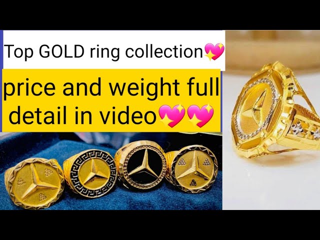 10K Yellow Solid Gold Mercedes Benz Ring 5.0 G Nugget Ring Size 9 - Etsy
