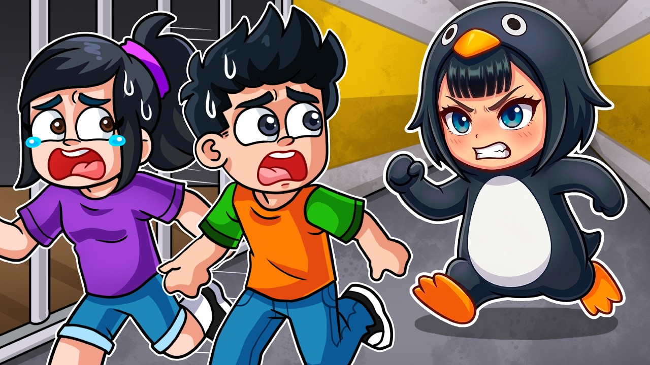 ESCAPA DE LA PRISION DE GUGU GAGA PENGUIN EN ROBLOX | ADRI SF